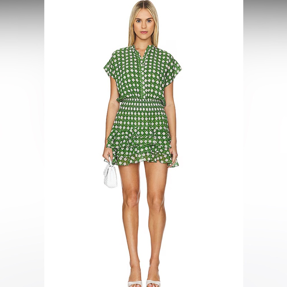 Misa Los Angeles - Evie dress in rattan tile. Size small